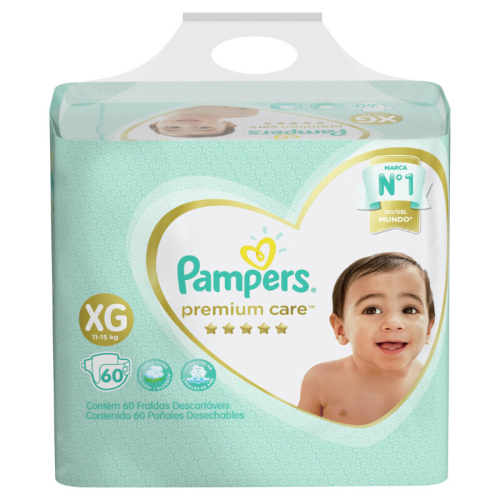 PAMPERS PANAL PREMIUM XG X 60 UNID