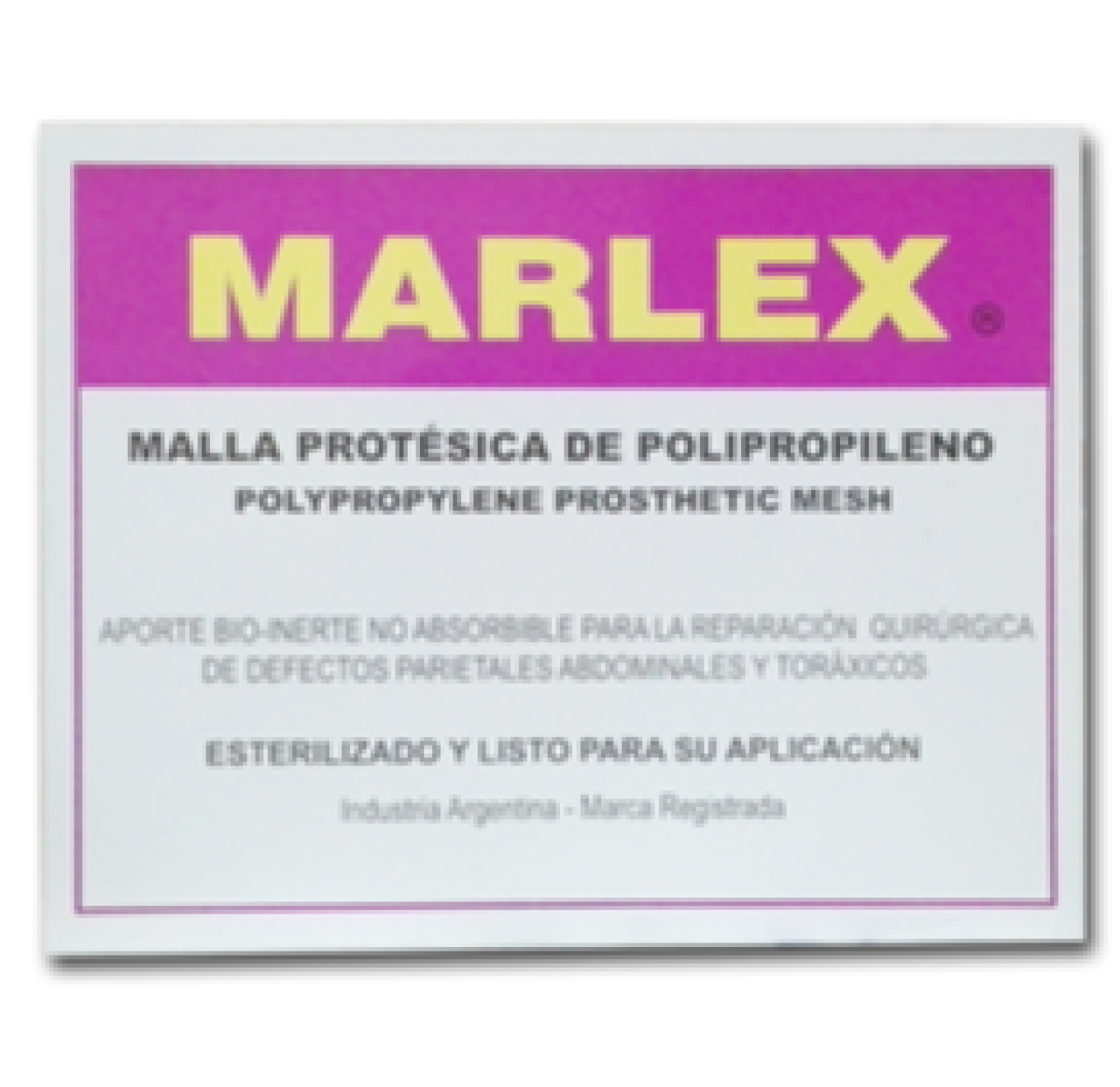 MALLA MARLEX S/SUTURA 15X15CM