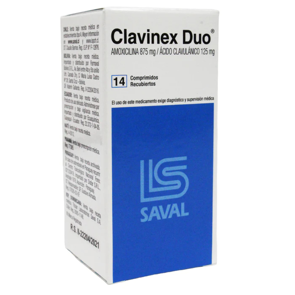 CLAVINEX DUO X 14 COMP (RSA)