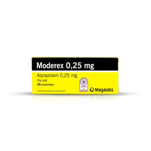 MODEREX 0.25 MG X 40 COMP +++