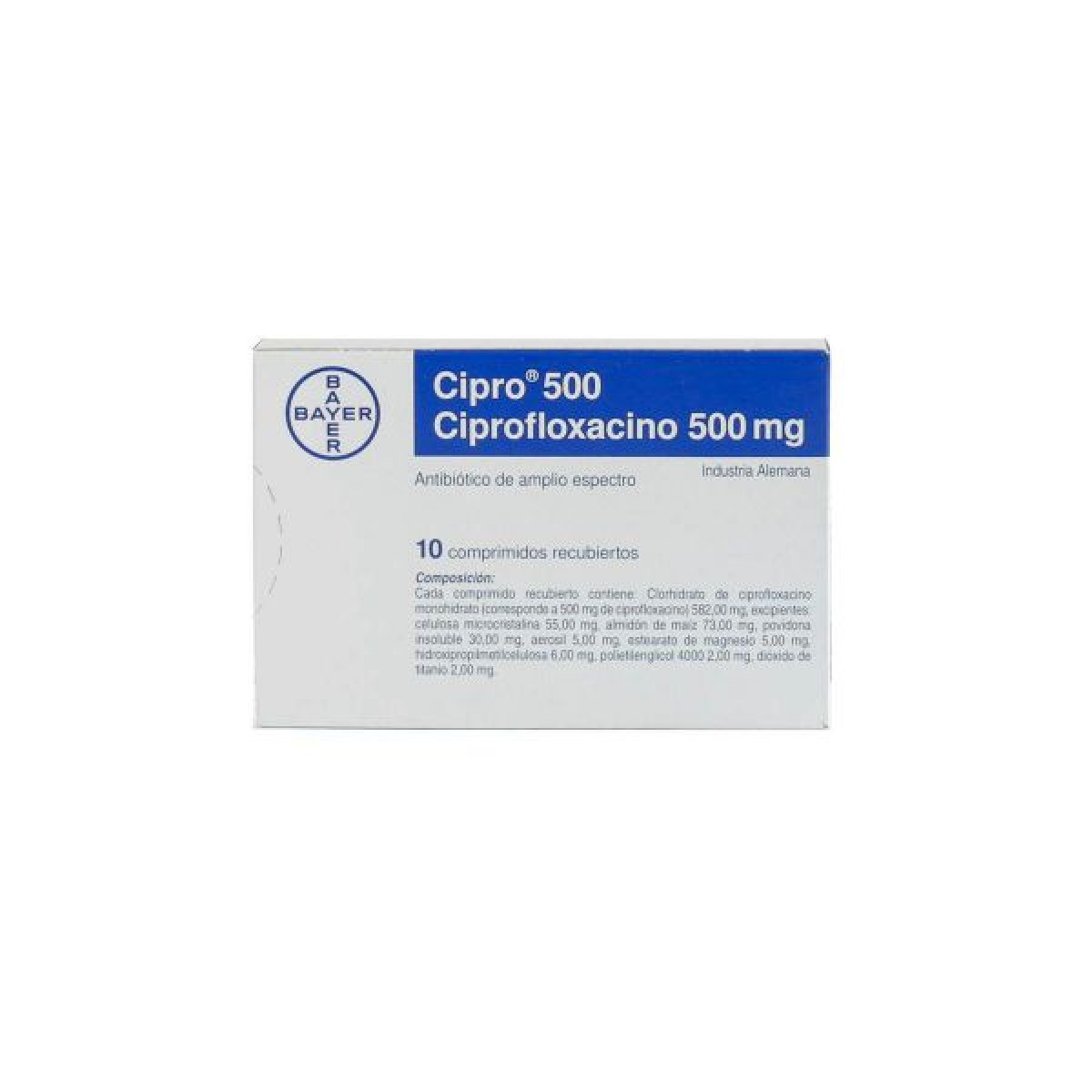 CIPRO 500 MG X 10 COMP (RSA)