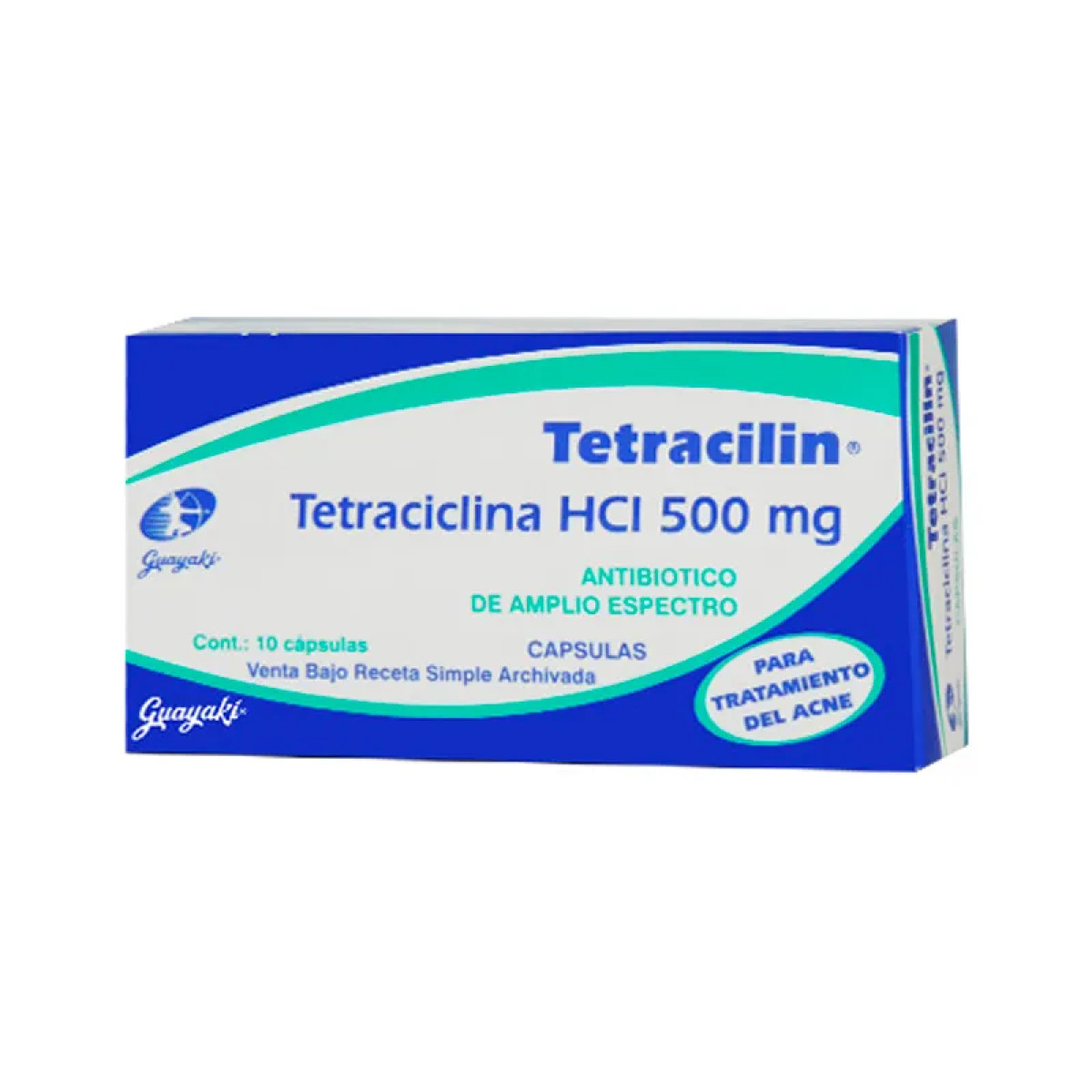 TETRACILIN 500 MG X 10 CAPS (RSA)