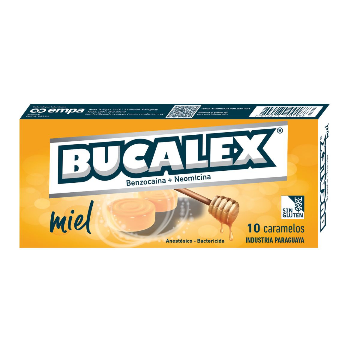 BUCALEX CARAMELO X 10 MIEL