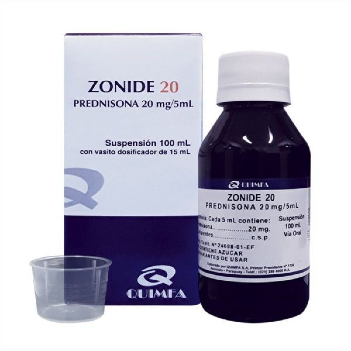 ZONIDE 20 MG SUSP X 100 ML