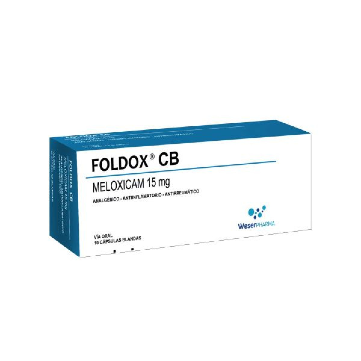 FOLDOX CB 15 MG X 10 CAPS BLAN